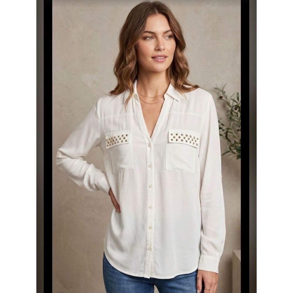 Express Top Sz L Cream